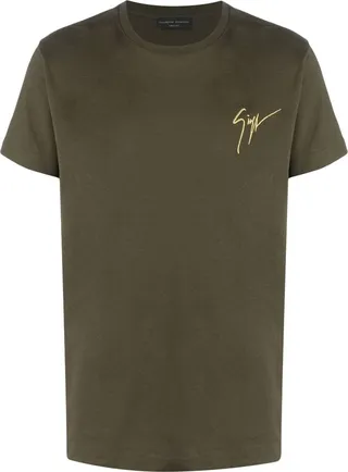 embroidered-logo T-shirt