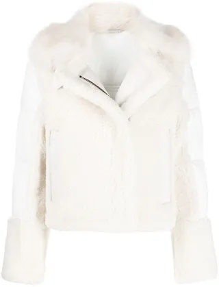 Lena panelled puffer jacket