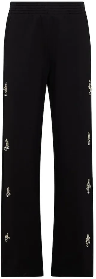 Embellished cotton sweatpants