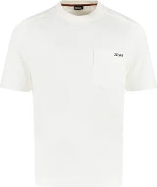Z Zegna Logo Printed Crewneck T-Shirt
