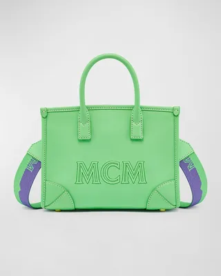 Mini Tonal Logo Leather Tote Bag