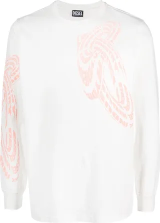 graphic-print long-sleeve T-shirt