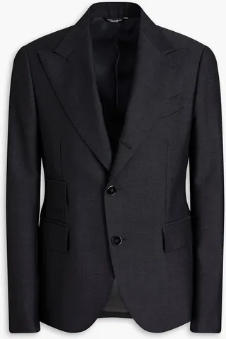 Wool-blend blazer