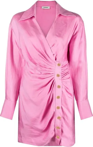Draped Wrap Shirtdress