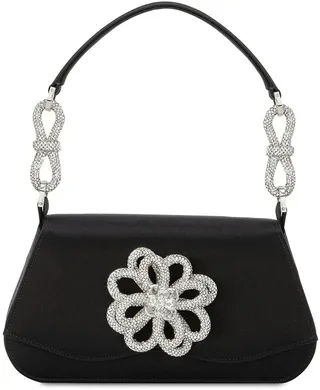 Medium flower satin bag