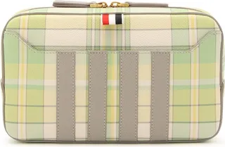 Thom Browne Plaid-Check Printed Zipped Belt Bag