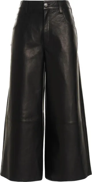 Leather Culotte Trousers