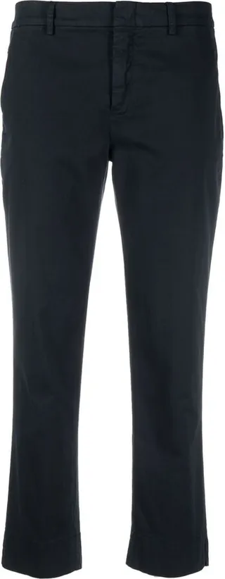 Straight-Leg Cropped Trousers