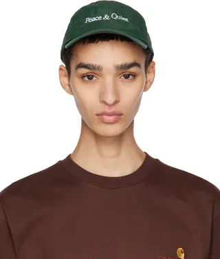 Museum of Peace & Quiet Green Wordmark Cap