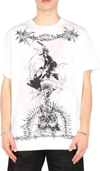 Givenchy Gothic Graphic Printed T-Shirt