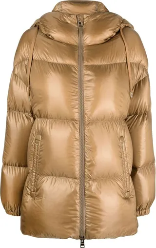 Zip-Up Hooded Puffer Coat
