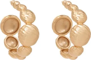 Cult Gaia Hammered-Effect Hoop Earrings