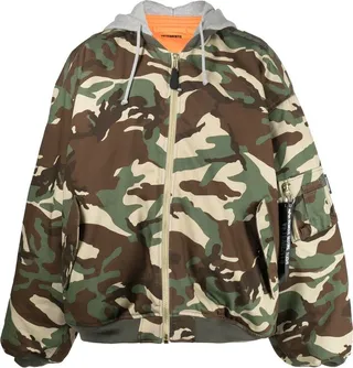 Camouflage Reversible Bomber Jacket