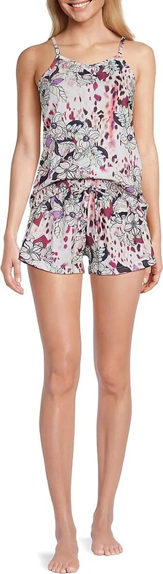 2-Piece Mixed Print Pajama Set