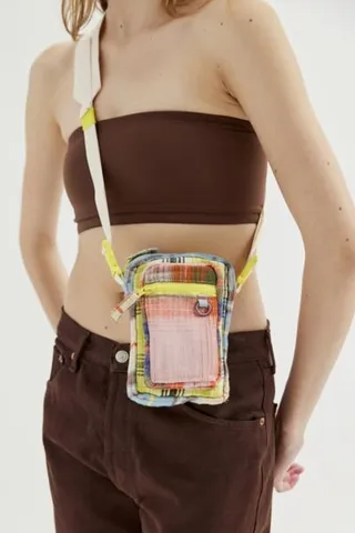 BDG Flannel Patchwork Crossbody Bag