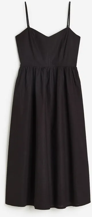 Linen-blend Dress