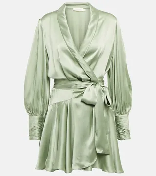 Silk satin minidress