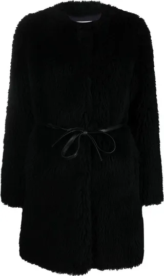 Long Woven Wool Coat