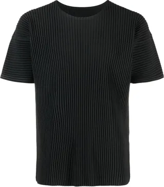 short-sleeves ribbed T-shirt