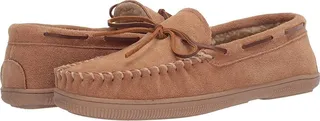 Florsheim Cozzy Moc Toe Tie Slipper (Sand Suede) Men's Slippers
