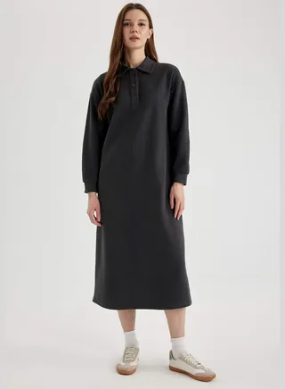 Woman Long Sleeve Knitted Dress