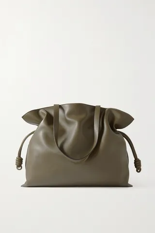 Loewe - Flamenco Xl Leather Tote - Green