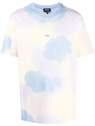 tie-dye print cotton T-shirt