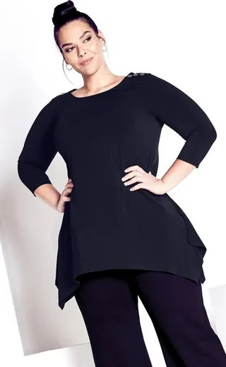 AVENUE | Women's Plus Size Pamela Tunic - black - 20W