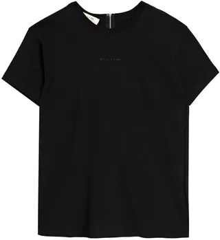 Zip-detailed cotton-jersey T-shirt