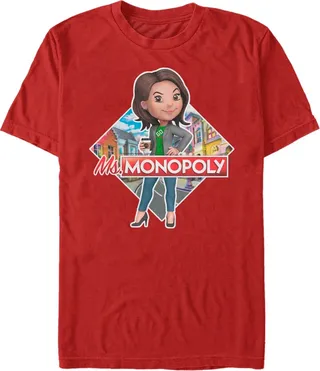 Monopoly Men's Ms Monopoly Logo Short Sleeve T-Shirt
