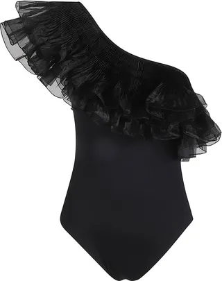 Ruffle One-sleeve Bodysuit
