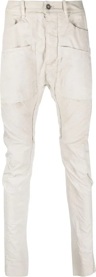 Waffle-Effect Skinny Trousers