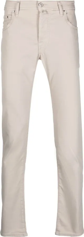 Logo-Patch Slim-Cut Trousers