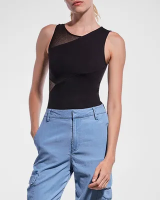 Mason Mesh Cutout Tank Top