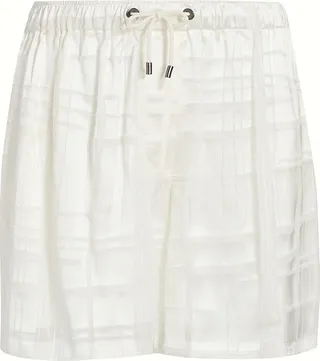 Plaid Satin Bermuda Shorts