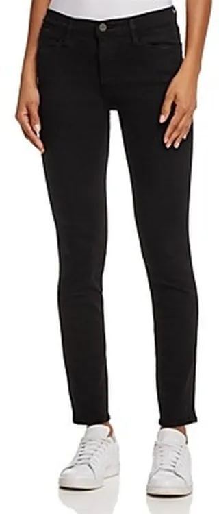 Frame Le High Ankle Skinny Jeans in Film Noir