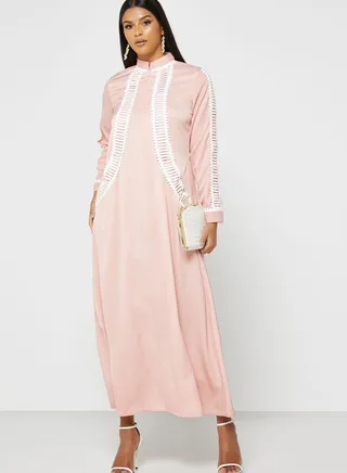 High Neck A-Line Dress