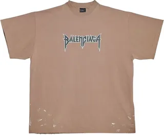 metal logo-print T-shirt