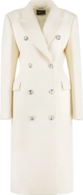 Wool Blend Double-breasted Coat