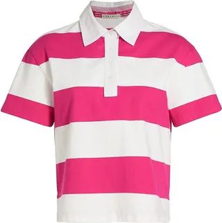 Treva Stripe Cotton Polo Shirt