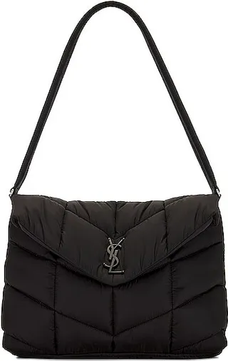 Saint Laurent Puffer Shoulder Bag in Black