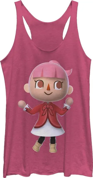 Women's Nintendo Animal Crossing Villager Racerback Tank Top - Pink Heather - Medium