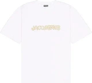 JACQUEMUS Le Tshirt Raphia in White