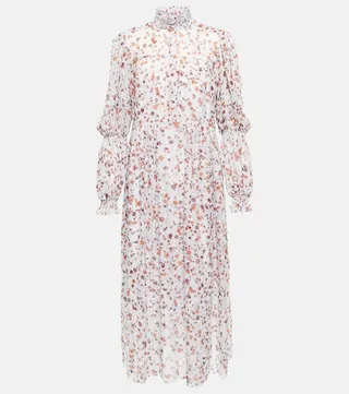 Drapy Softness printed midi dress