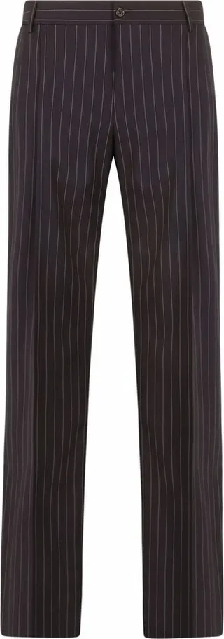 Pinstripe Straight Leg Trousers