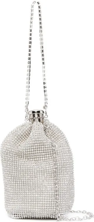 Crystal-Embellished Shoulder Bag