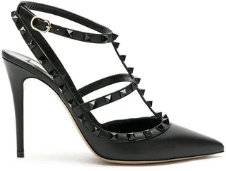 Rockstud 100mm ankle-strap pumps