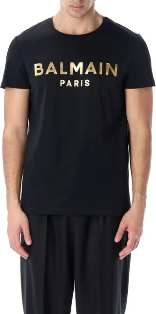 Balmain Logo Printed Crewneck T-Shirt