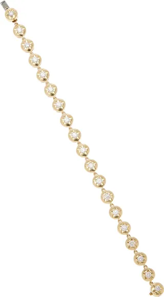 Women's 18k Yellow Gold Star Tennis Bracelet