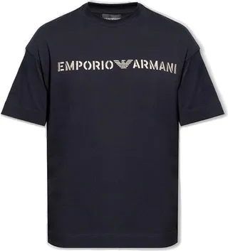 Emporio Armani Logo-Embroidered Crewneck T-Shirt